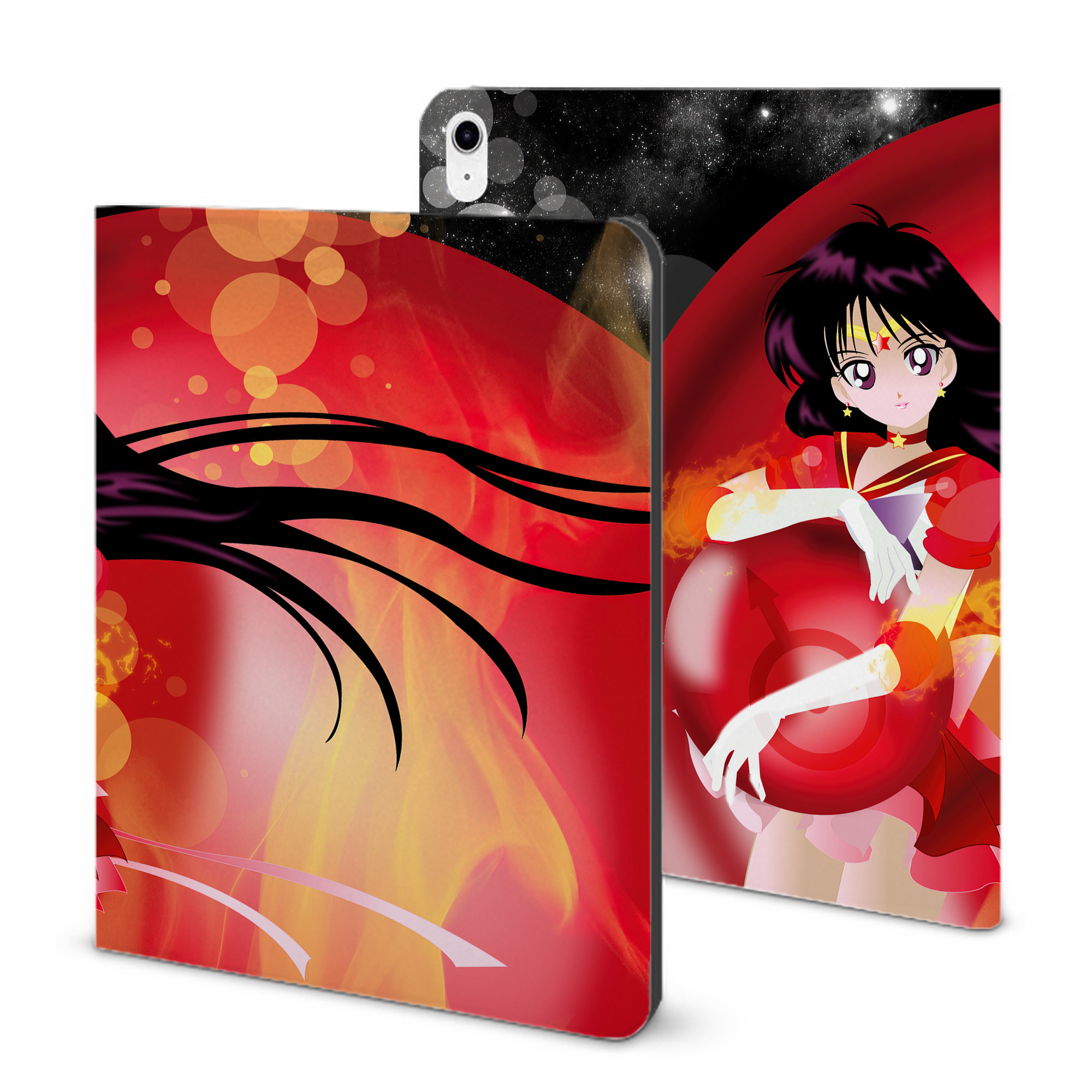 （画像用） 美少女戦士セーラームーン Sailor Moon IPad ケース ブック型 PUレザー TPU 耐衝撃 軽量 薄型 ペン収納なし 全面保護 IPad 各モデル対応